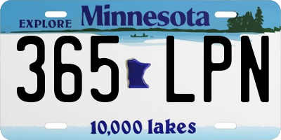 MN license plate 365LPN