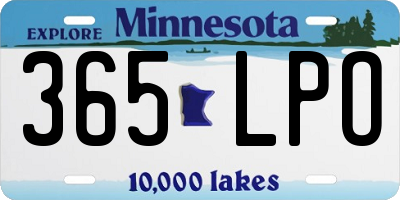 MN license plate 365LPO
