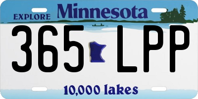 MN license plate 365LPP