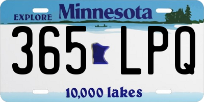 MN license plate 365LPQ