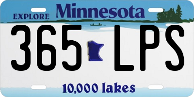MN license plate 365LPS
