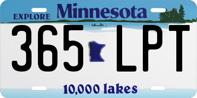MN license plate 365LPT