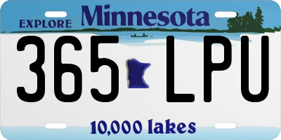 MN license plate 365LPU