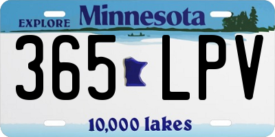 MN license plate 365LPV