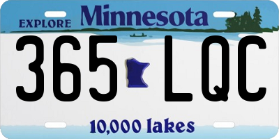 MN license plate 365LQC