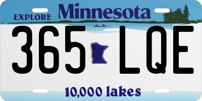 MN license plate 365LQE