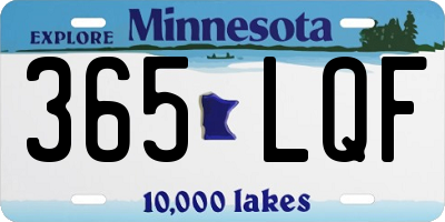 MN license plate 365LQF