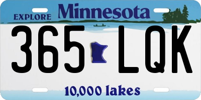 MN license plate 365LQK