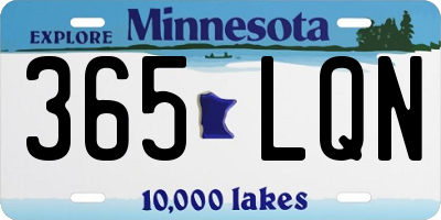 MN license plate 365LQN