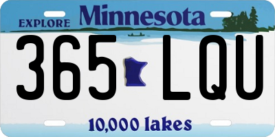 MN license plate 365LQU