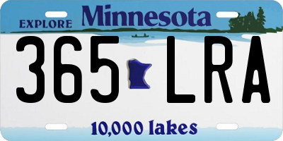 MN license plate 365LRA