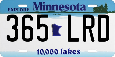 MN license plate 365LRD
