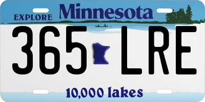 MN license plate 365LRE