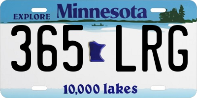 MN license plate 365LRG