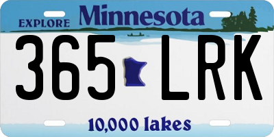 MN license plate 365LRK