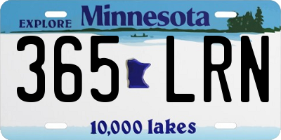 MN license plate 365LRN