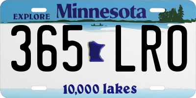 MN license plate 365LRO