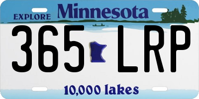 MN license plate 365LRP