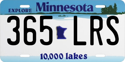 MN license plate 365LRS