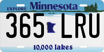 MN license plate 365LRU