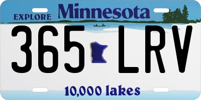 MN license plate 365LRV