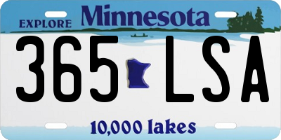 MN license plate 365LSA