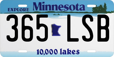 MN license plate 365LSB