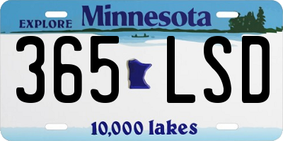 MN license plate 365LSD