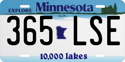 MN license plate 365LSE