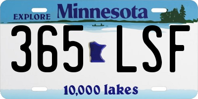 MN license plate 365LSF