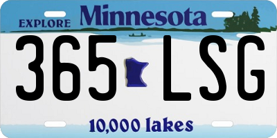 MN license plate 365LSG
