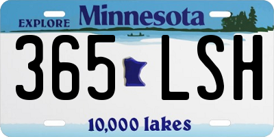 MN license plate 365LSH