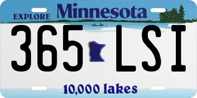 MN license plate 365LSI