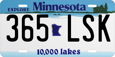 MN license plate 365LSK