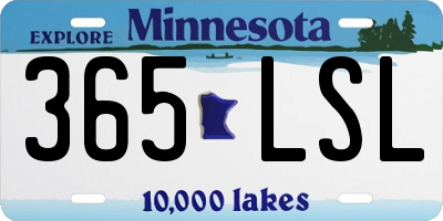 MN license plate 365LSL
