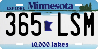 MN license plate 365LSM