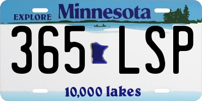 MN license plate 365LSP