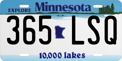 MN license plate 365LSQ