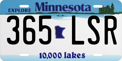 MN license plate 365LSR
