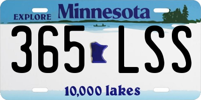 MN license plate 365LSS