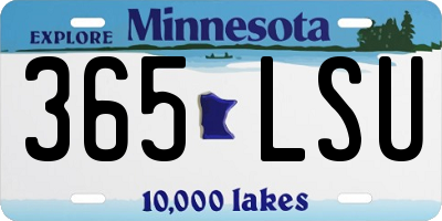 MN license plate 365LSU