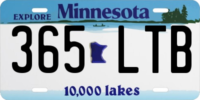 MN license plate 365LTB