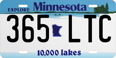 MN license plate 365LTC