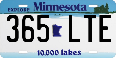 MN license plate 365LTE