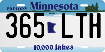 MN license plate 365LTH