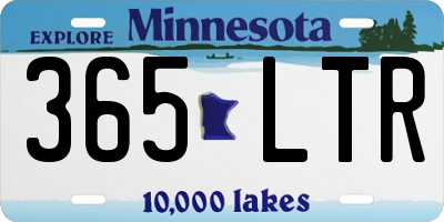 MN license plate 365LTR