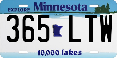 MN license plate 365LTW