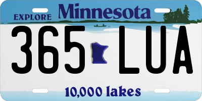 MN license plate 365LUA