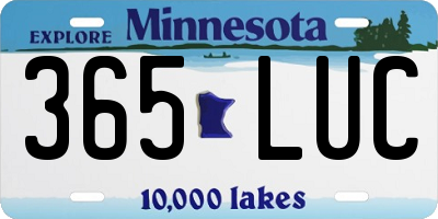 MN license plate 365LUC