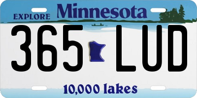 MN license plate 365LUD